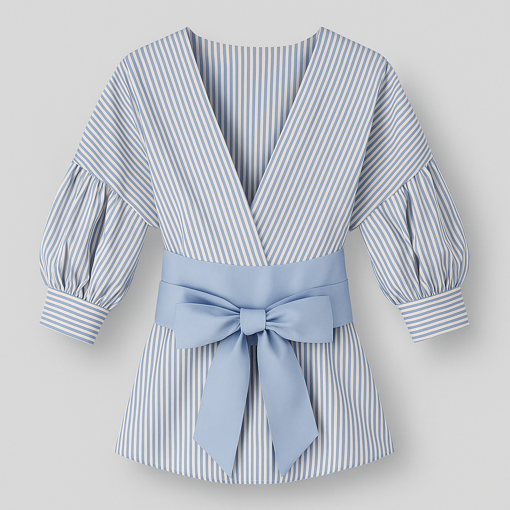 Striped blouse and sash