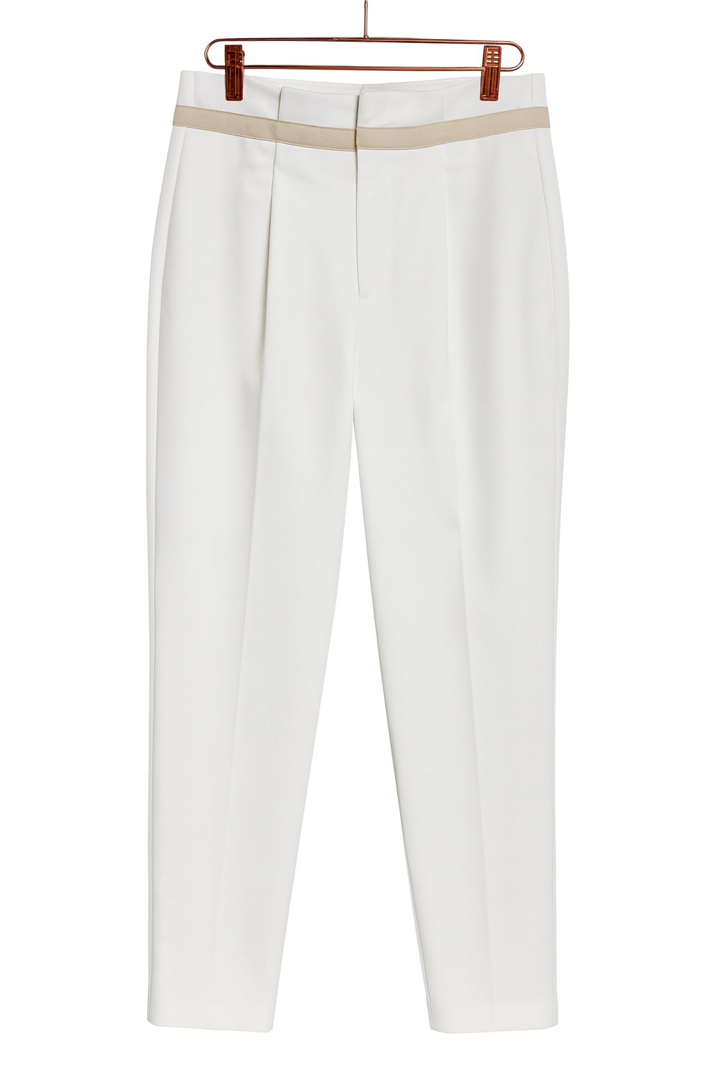 Beige and white pants