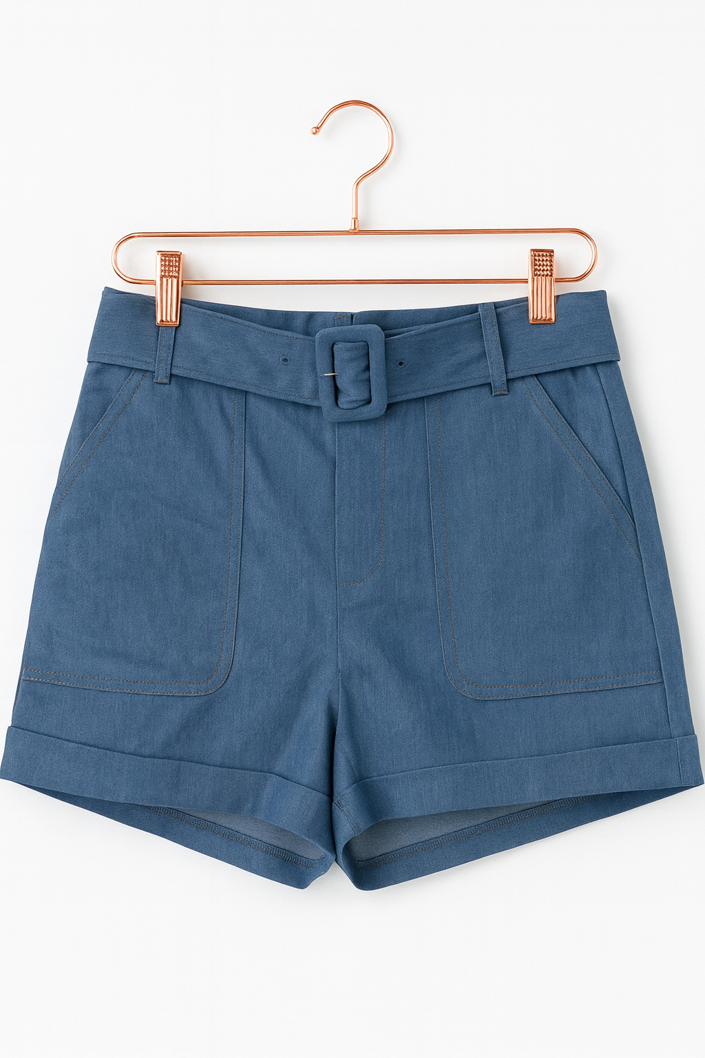 Blue denim shorts