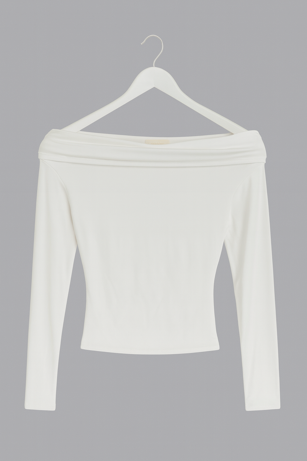 dark brown off-shoulder top