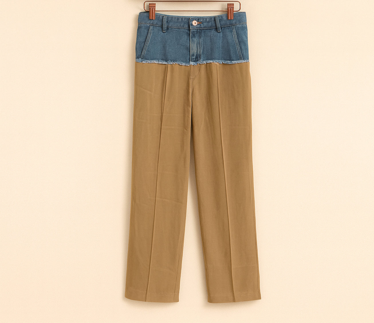 Denim beige pants