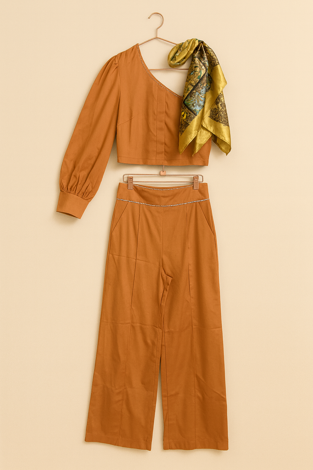 White half-shoulder top set