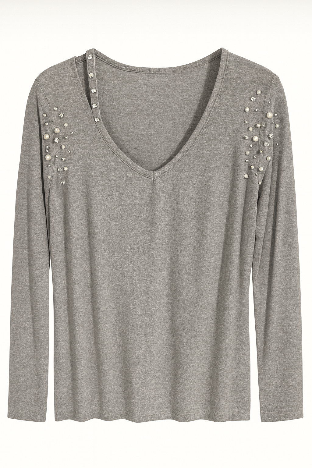 Pearl collar blouse