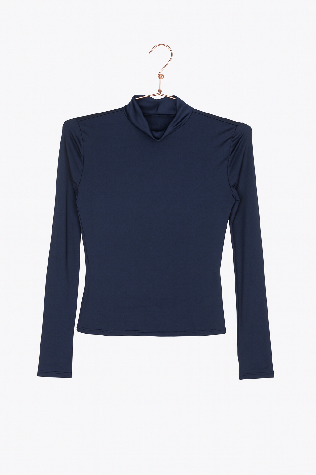 TW1190 Basic dark blue high neck long sleeve