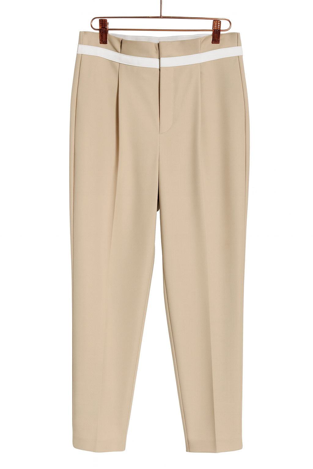 Beige and white pants