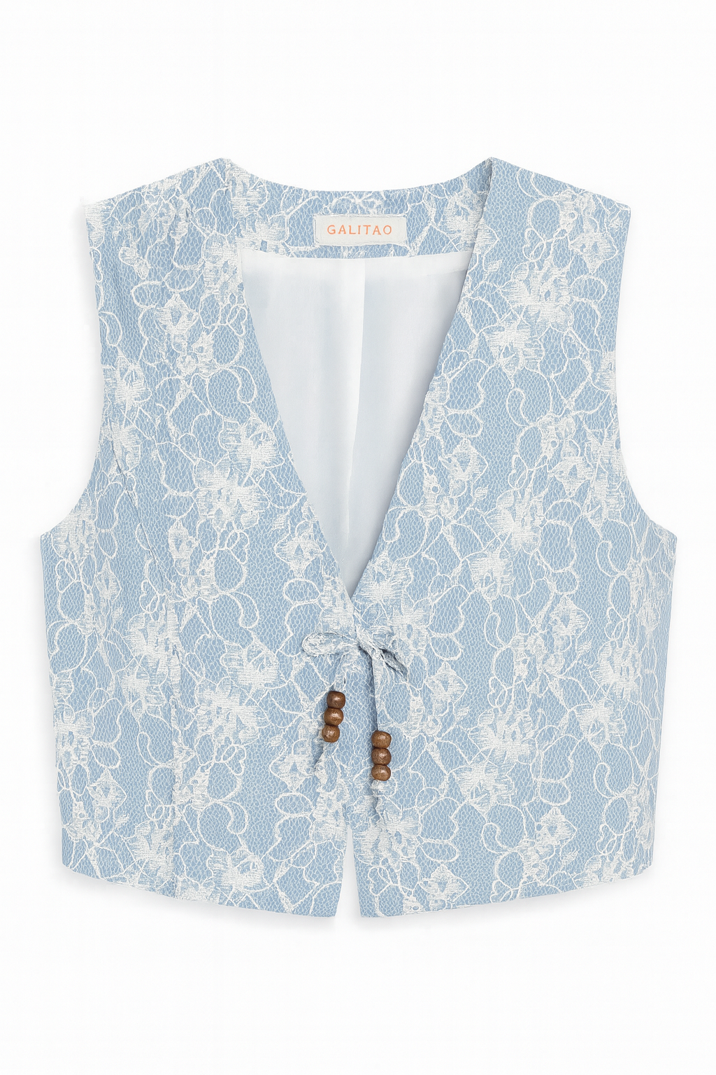 Blue lace vest