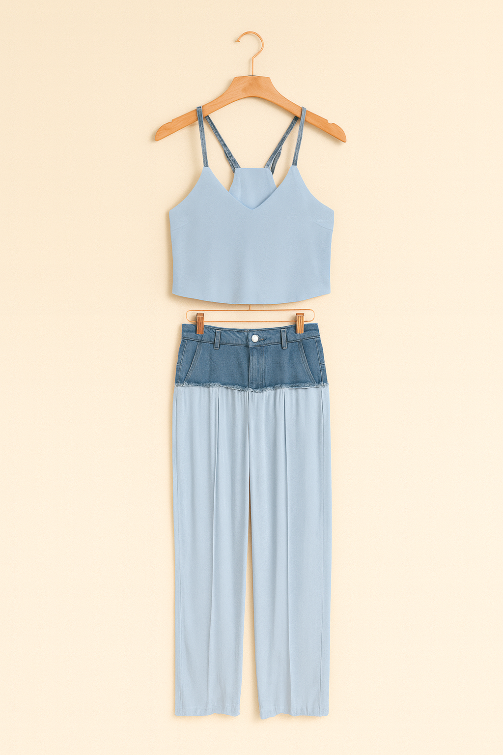 Light blue set with jeans