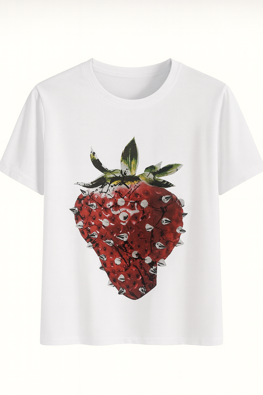 Strawberry white flannel