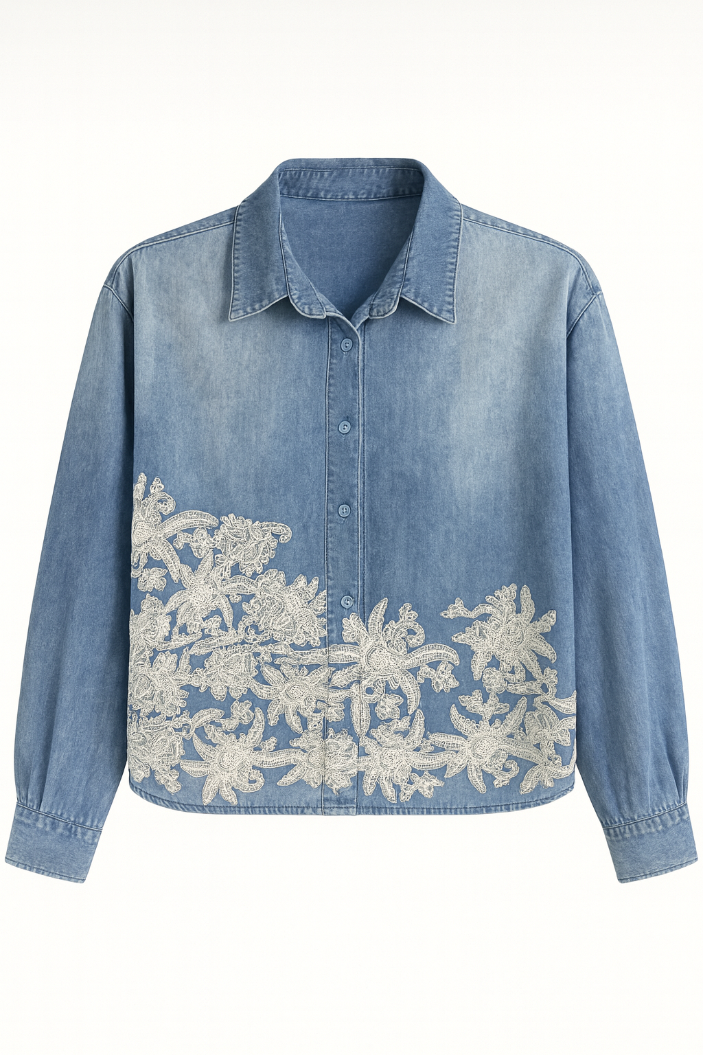 Light blue jeans blouse