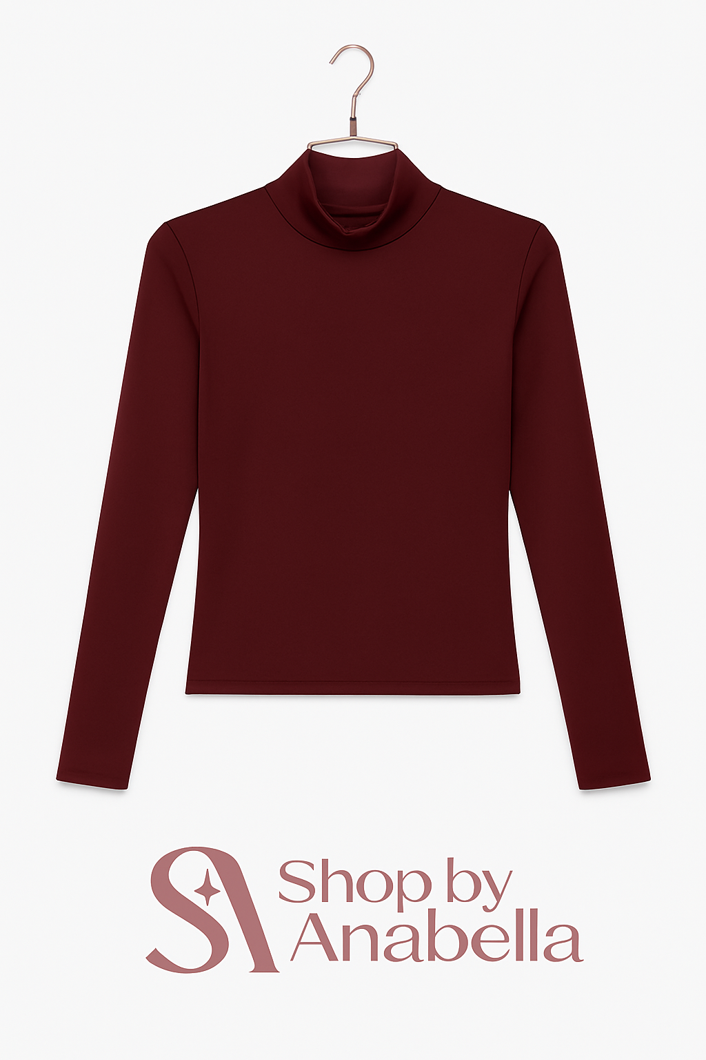 TW1190 Basic dark blue high neck long sleeve