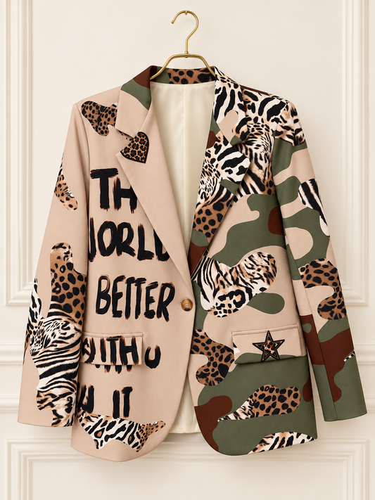 Blazer Animal Print Ojo