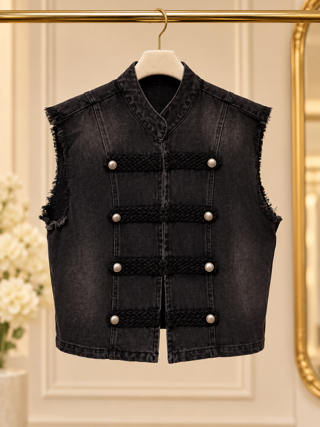 Chaleco Denim Trenzado