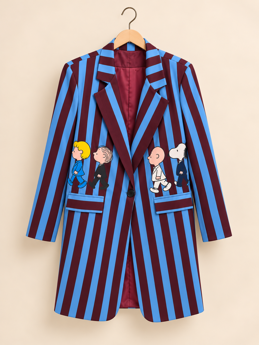 Blazer rayas azul y vino Snoopy