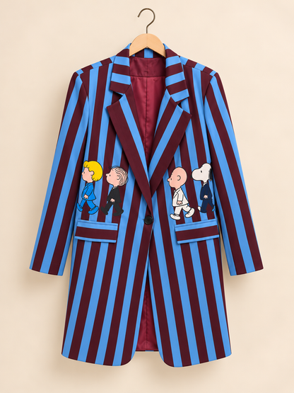 Blazer rayas azul y vino Snoopy