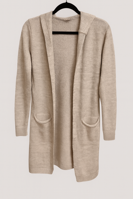 Beige cardigan with star on the back