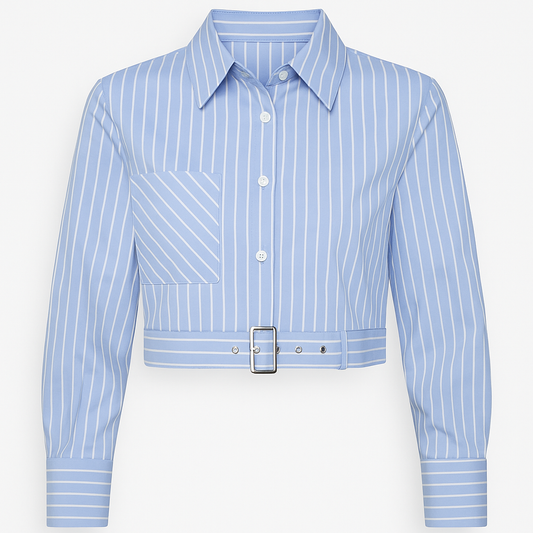 Light blue striped blouse