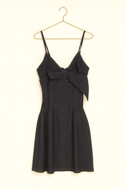 Denim Bow drees