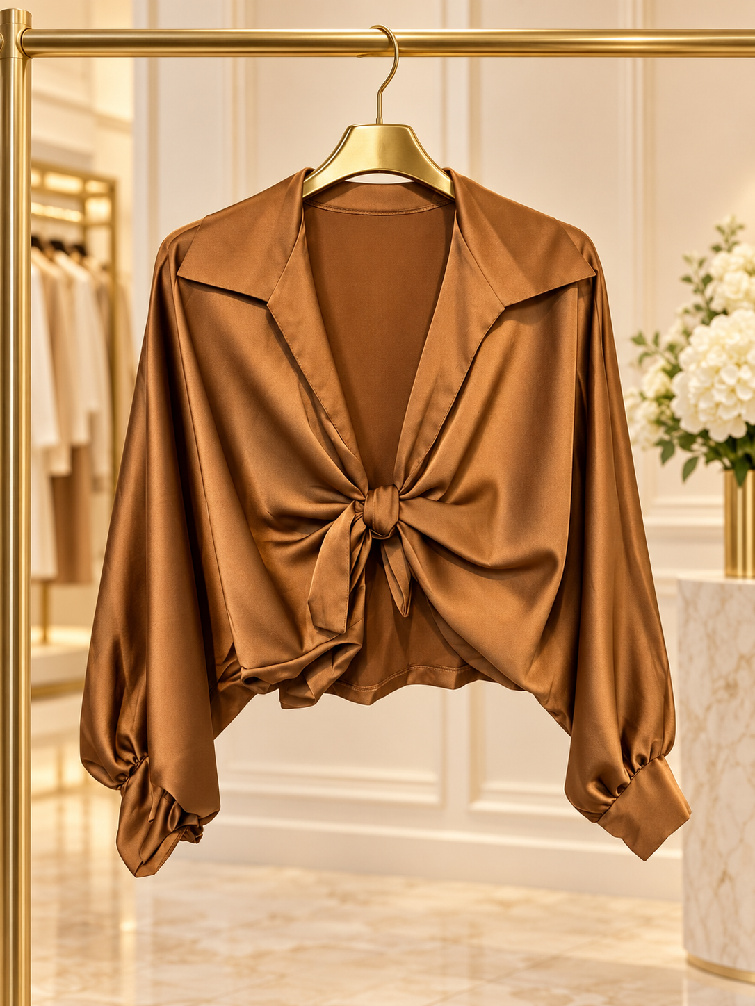Blusa satinada Lazo