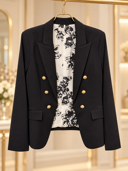 Blazer negro botones gold