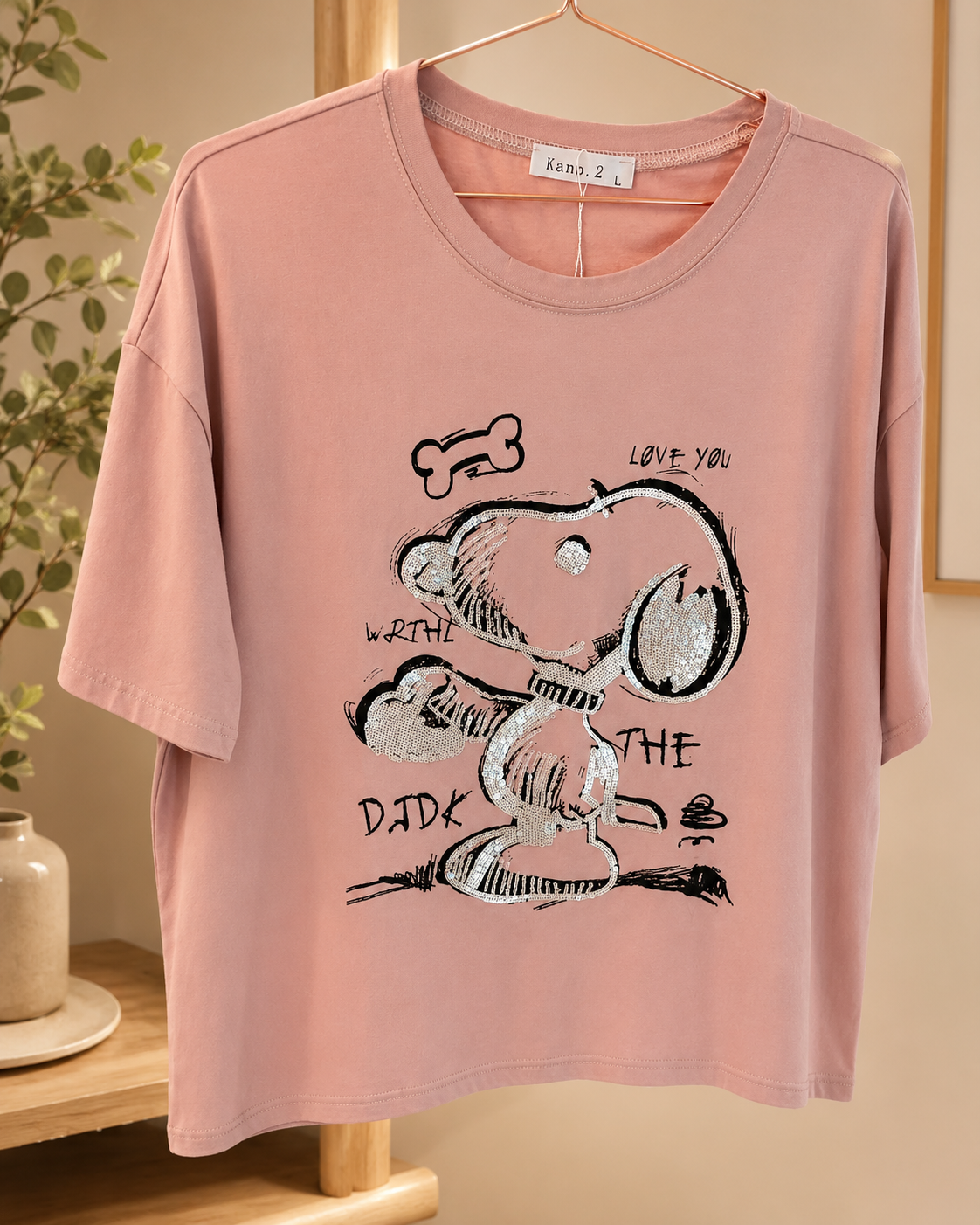 T-shirt snoopy Rosa