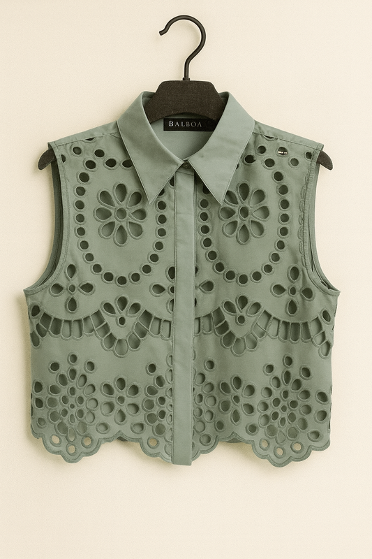 Perforated blouse