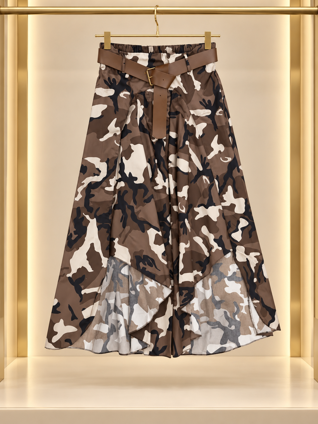 Falda asimetrica camuflaje