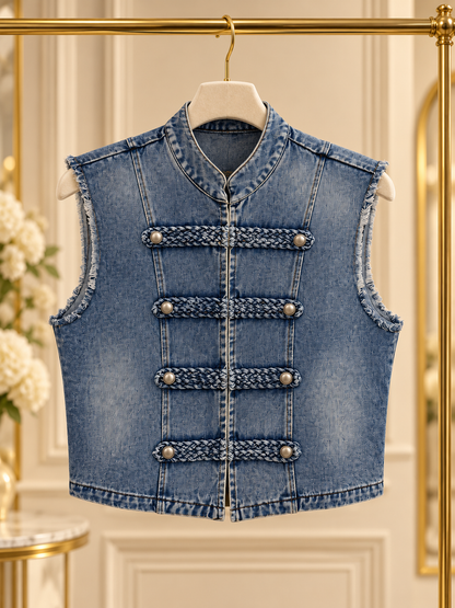Chaleco Denim Trenzado