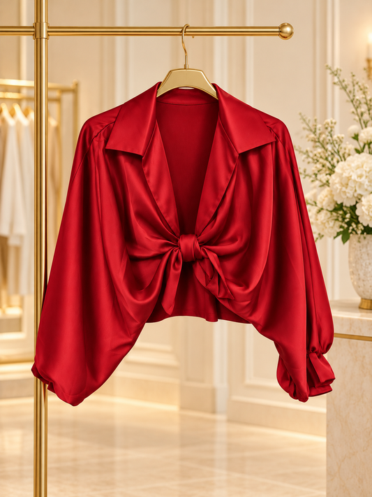 Blusa satinada Lazo