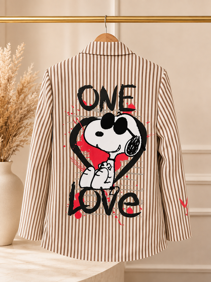 Blazer Snoopy Love Stripes