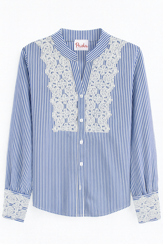 Blue striped blouse