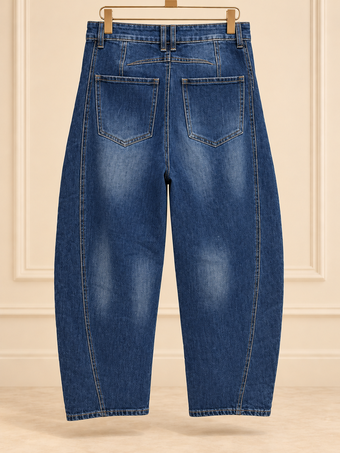Jeans barrel cruzado