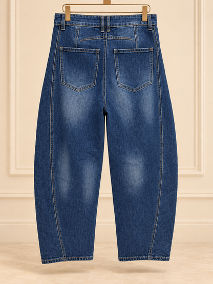Jeans barrel cruzado