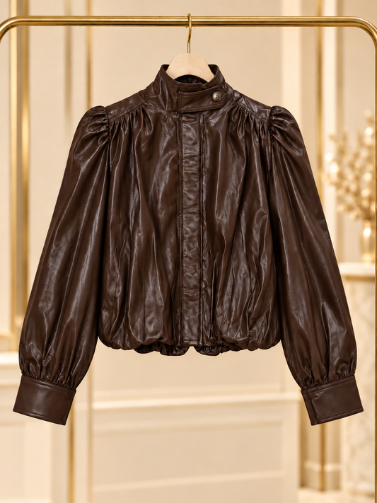 Jacket efecto piel bomba