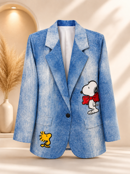 Blazer Denim Snoopy Chic