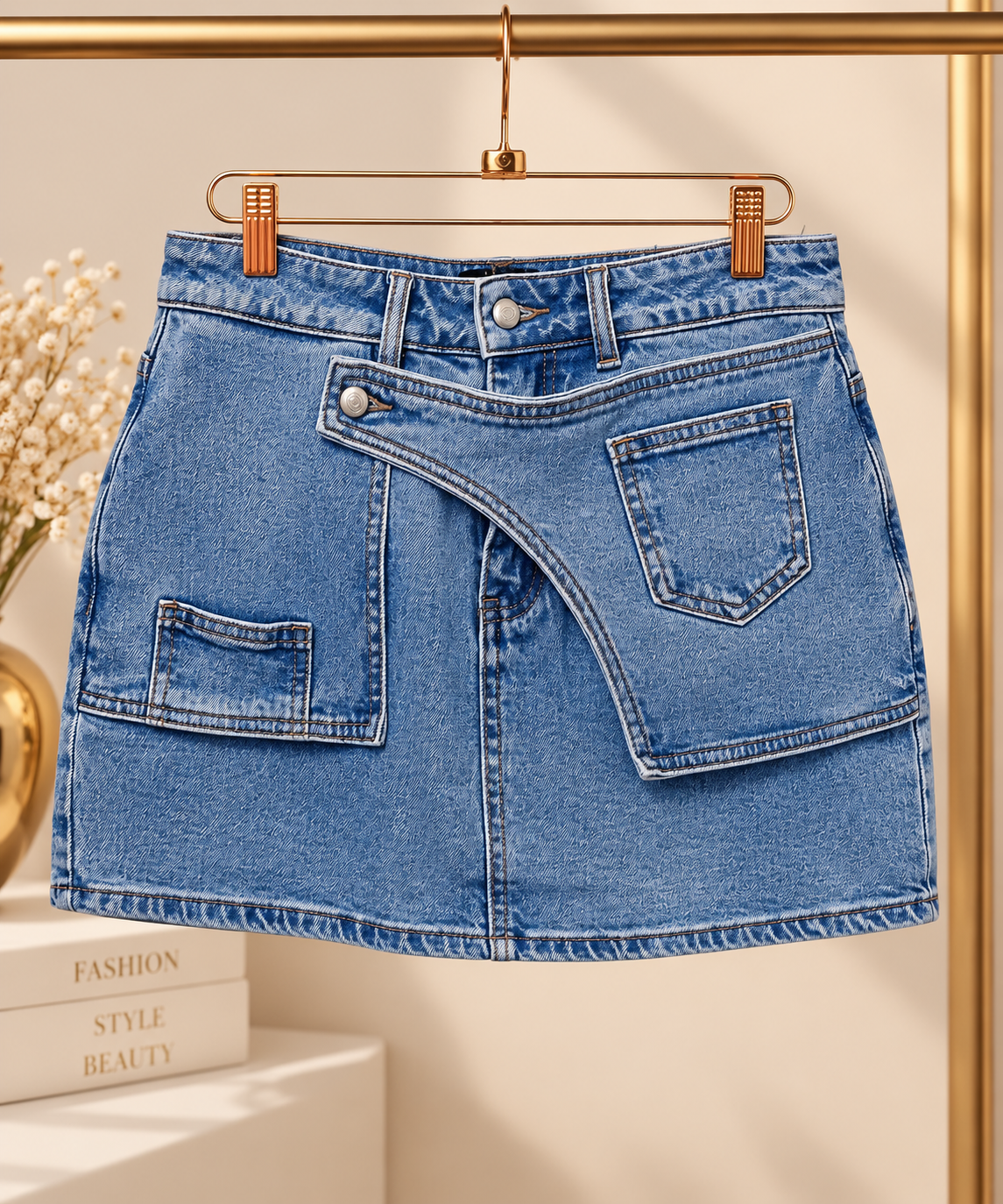 Falda Denim Asimétrica