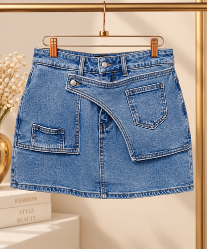 Falda Denim Asimétrica