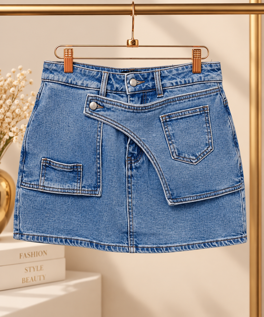 Falda Denim Asimétrica