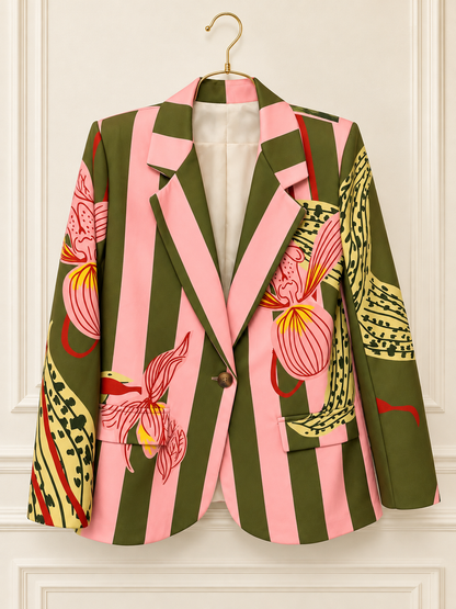 Blazer Leopard Floral