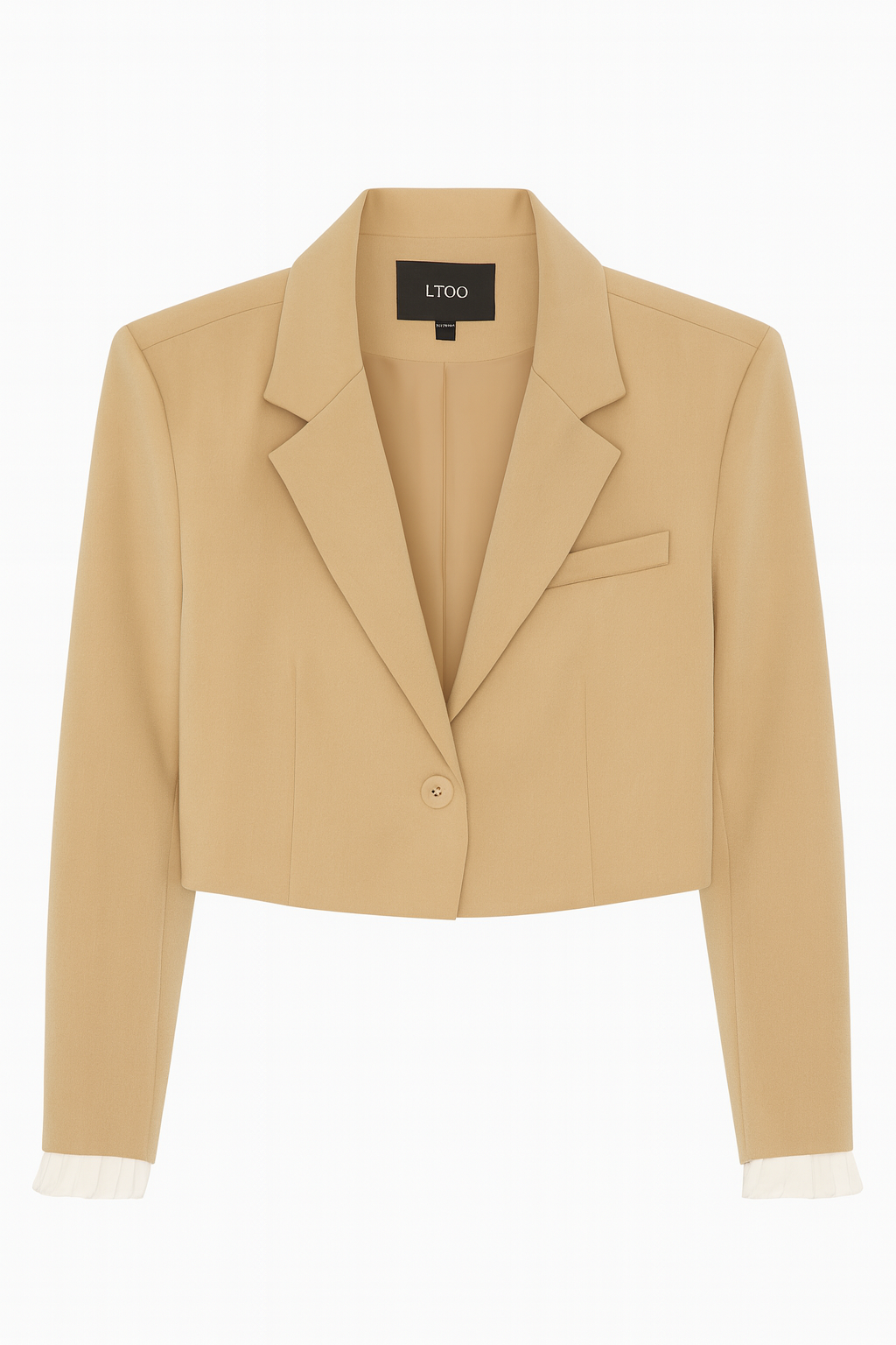 chaqueta corta beige