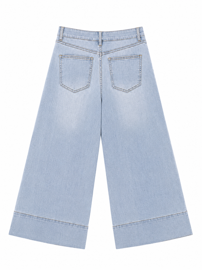 Bloom denim palazzo