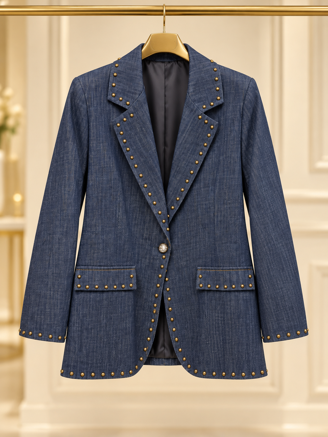 Blazer denim Tachas
