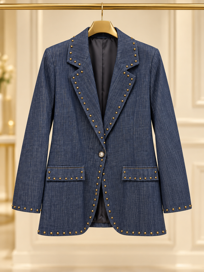Blazer denim Tachas