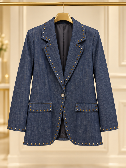 Blazer denim Tachas