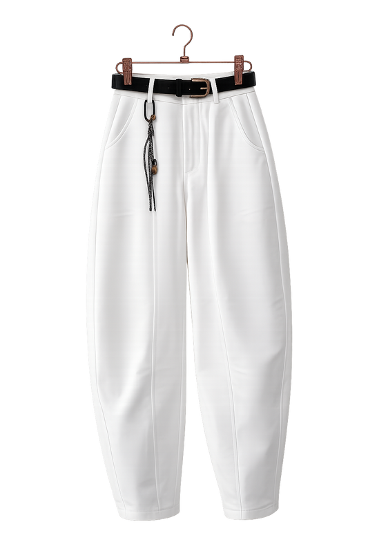 Pantalón barrel white chic