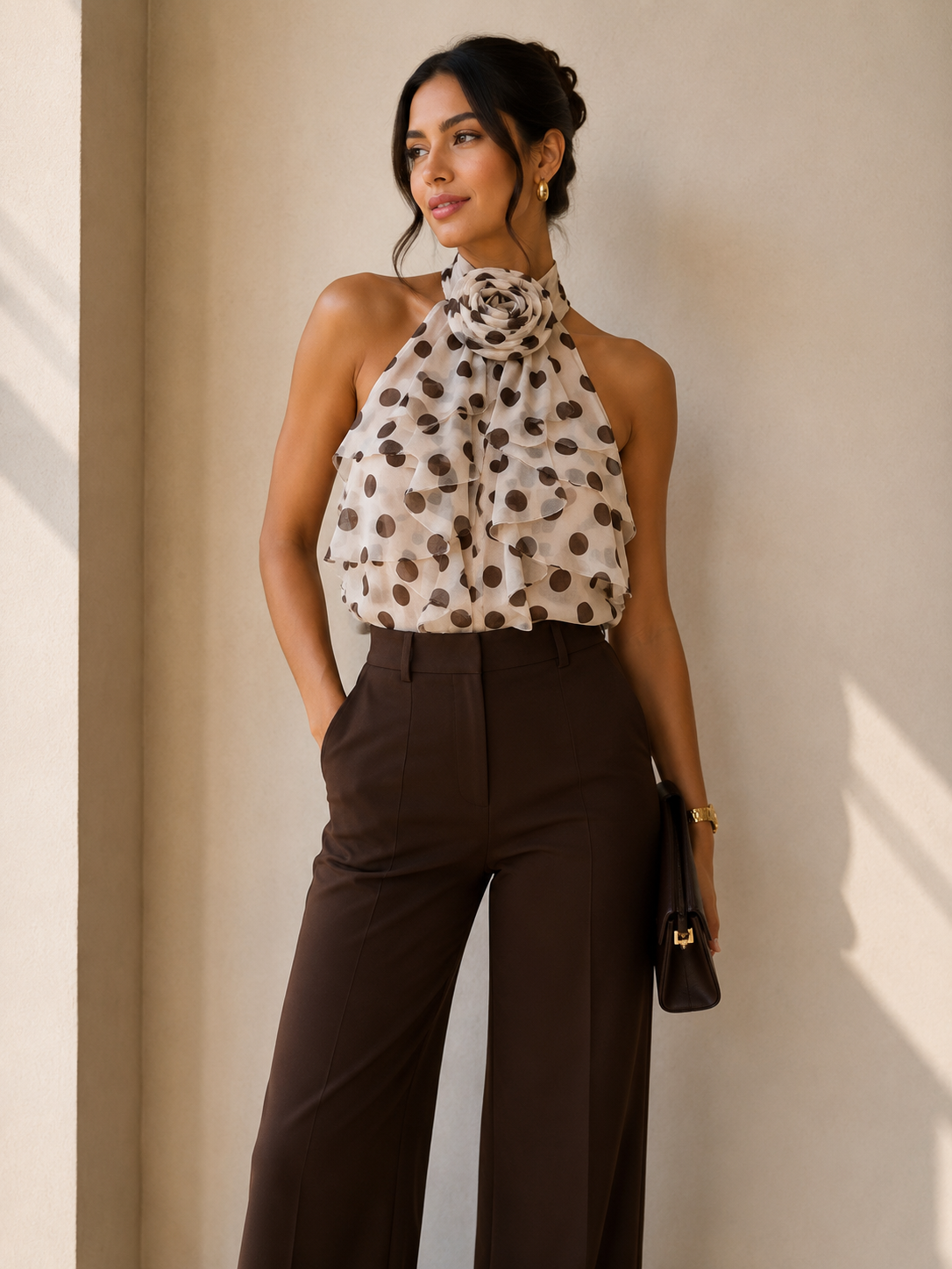 Top Rosette Polka chic