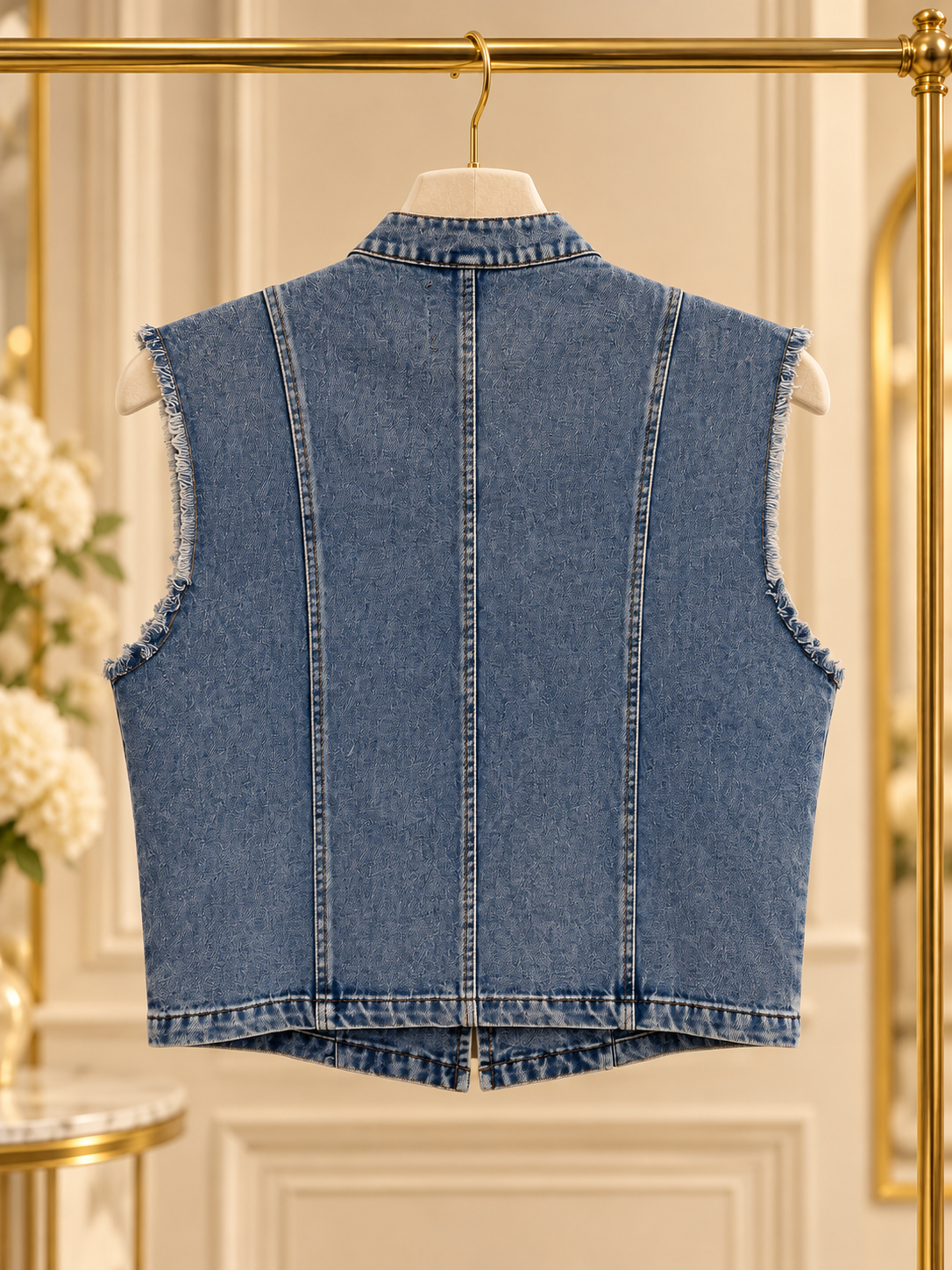 Chaleco Denim Trenzado