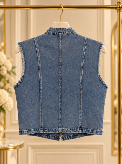 Chaleco Denim Trenzado