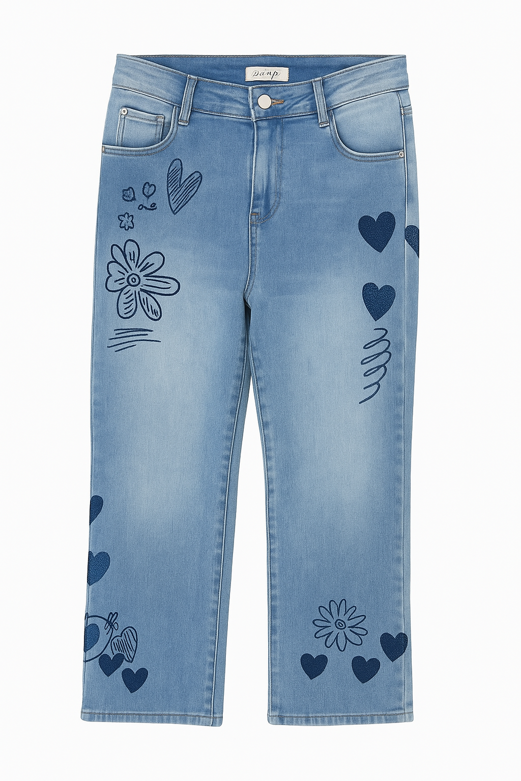 Blue heart jeans