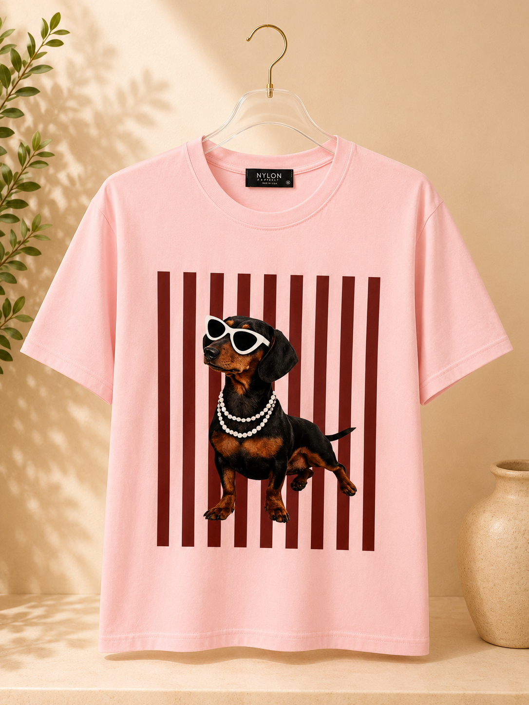 T-shirt Dachshund Rosa