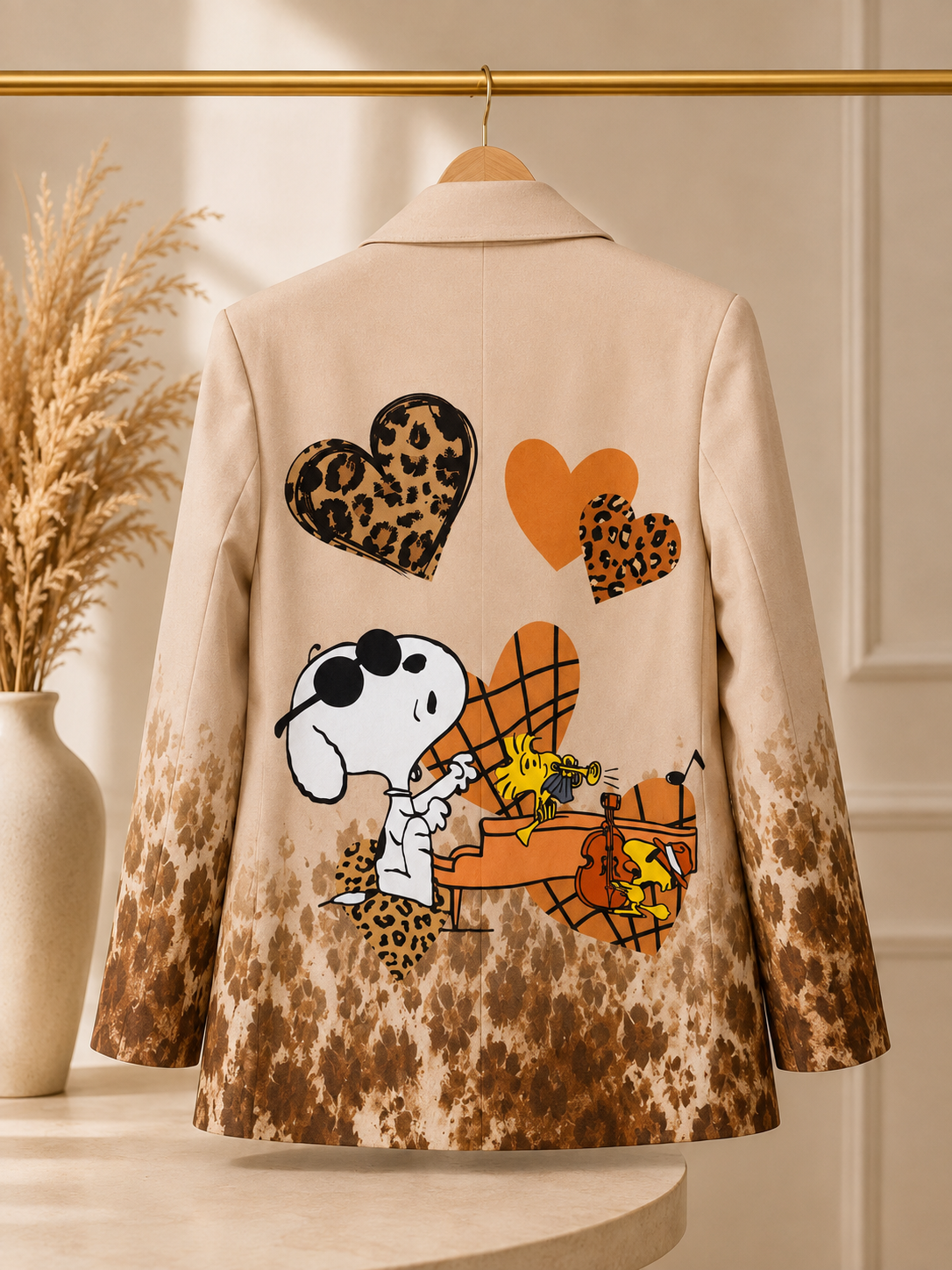 Blazer Snoopy Animal Print